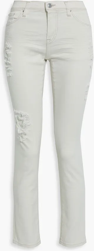 Nadji distressed high-rise skinny jeans