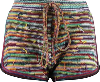 Chloé Drawstring Ribbed Knit Shorts
