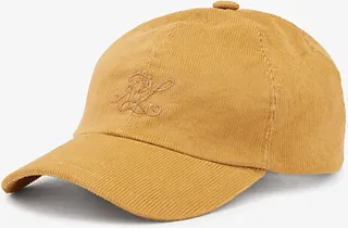 Mens Classic Camel Logo-embroidered Cotton-corduroy Baseball cap