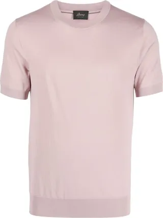fine-knit short-sleeve T-shirt
