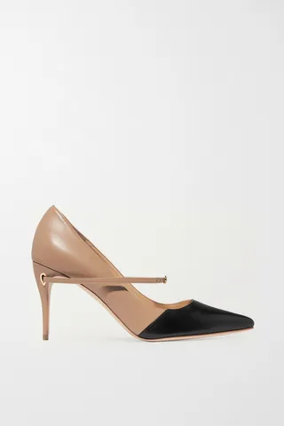 Jennifer Chamandi - Lorenzo 85 Two-tone Leather Pumps - Neutrals