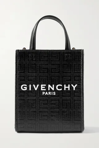 Givenchy - G-tote Mini Leather-trimmed Printed Coated-canvas Tote - Black
