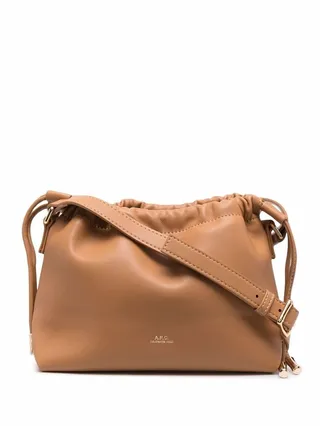Drawstring Logo-Detail Satchel Bag