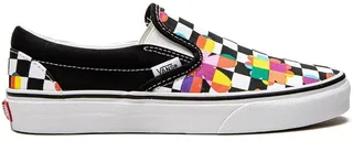 Classic Slip-On "Floral Checkerboard" sneakers