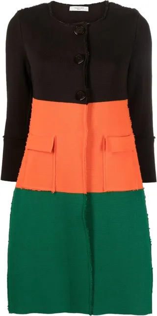 Colourblock Cotton Coat