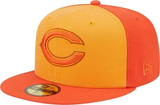 Men's New Era Orange Chicago Bears Tri-Tone 59FIFTY Fitted Hat