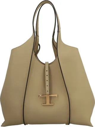 Tod's Timeless Logo Plaque Tote Bag