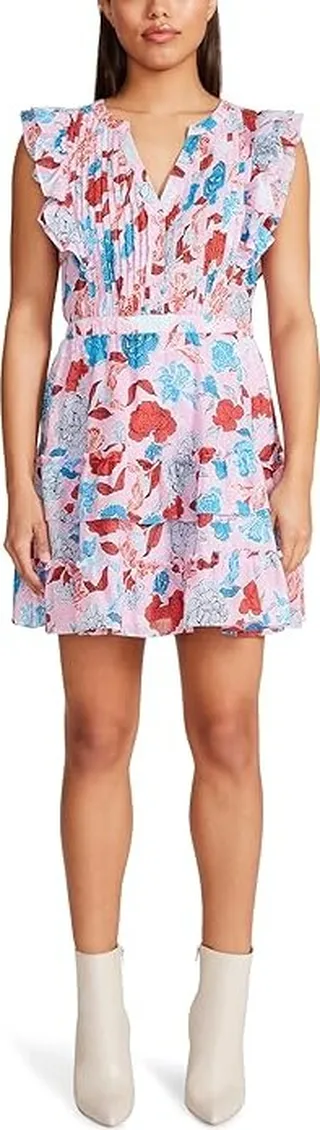 Steve Madden On The Ruffle Dress (Pink) Women's Dress