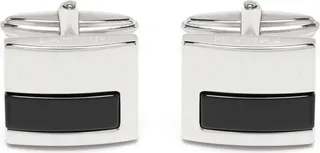 Square Engraved-Logo Cufflinks
