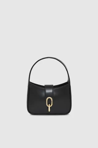 ANINE BING Mini Cleo Bag in High-Shine Black