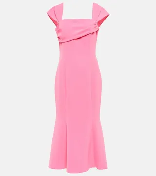 Square-neck midi dress