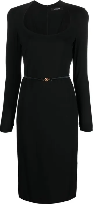 Medusa belted midi dress