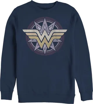 Men's Justice League Symbol Sweatshirt - Navy Blue - 3X Large