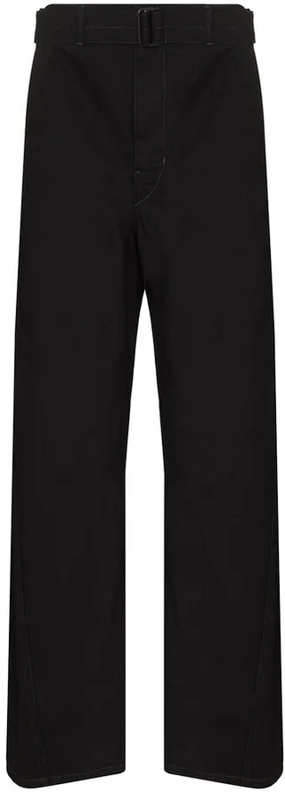 Twisted belted loose-fit jeans