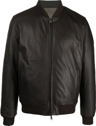 Reversible Leather Bomber Jacket