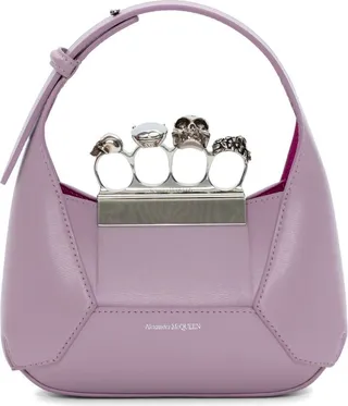 Jewelled Hobo leather mini bag