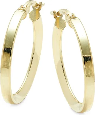 18K Goldplated Sterling Silver Hoop Earrings