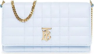 Burberry Lola Logo Plaque Quilted Shoulder Bag