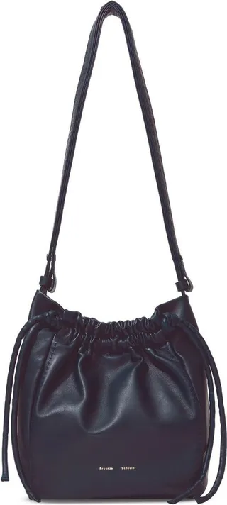 Drawstring Leather Pouch Bag