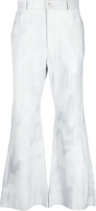 Straight-Leg Leather Trousers