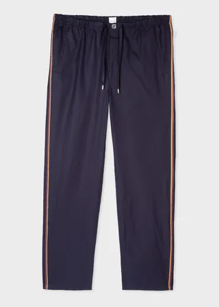 Navy 'Artist Stripe' Cotton Pyjamas