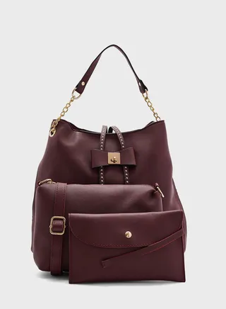 3 Piece Tote Handbag Set