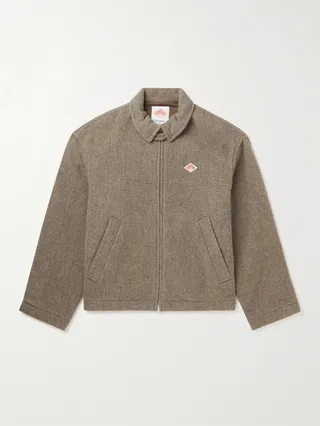 Logo-Appliquéd Wool-Blend Jacket
