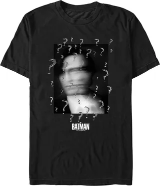 Men's The Batman Faded Who Is Batman? T-Shirt - Black - X Large