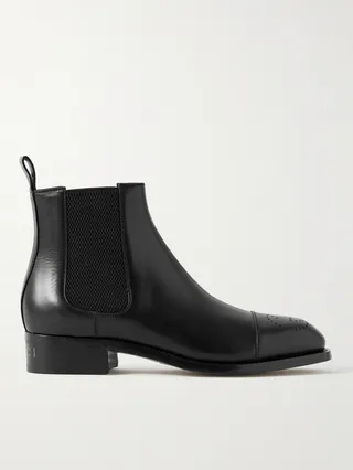 Zowie Perforated Leather Chelsea Boots