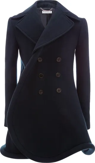 Bumper-Tube wool-blend peacoat
