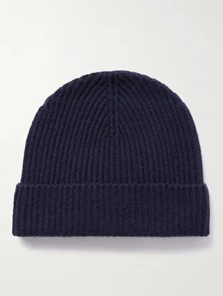 Ribbed Cashmere Beanie