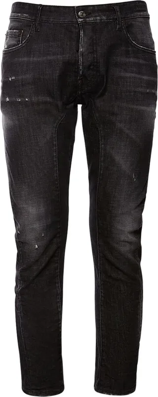 Tidy Biker stretch black denim jeans