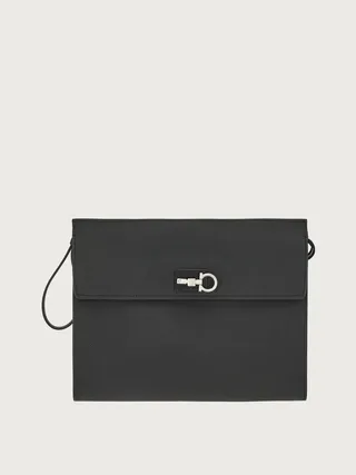 Ferragamo Men Ferragamo Studio clutch Black
