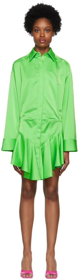 The Attico Green Candice Minidress