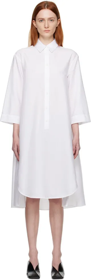 Max Mara Leisure White Uncino Midi Dress