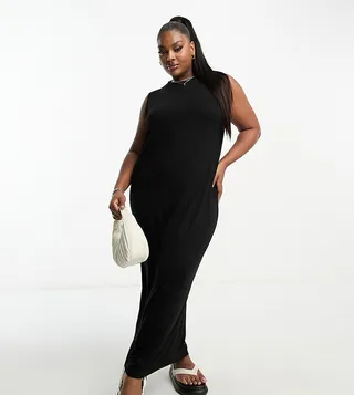 ASOS DESIGN Curve sleeveless maxi dress in black