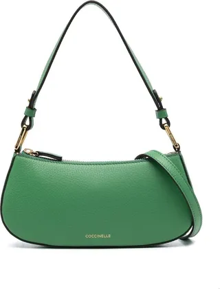 Logo-Detail Zip-Up Shoulder Bag