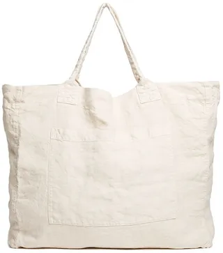 Linen Weekend Tote Bag