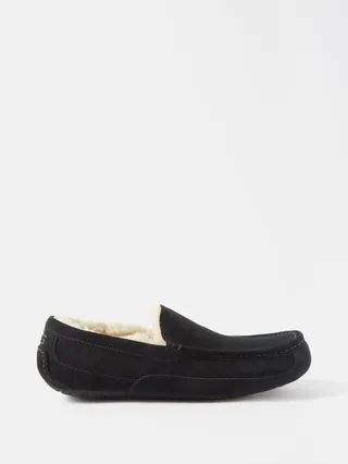 Ascot Wool-lined Suede Slippers