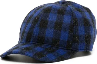 Plaid-Check Print Baseball Cap