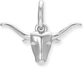 Longhorn Charm in Sterling Silver