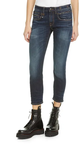 Biker Boy Ripped Crop Skinny Jeans