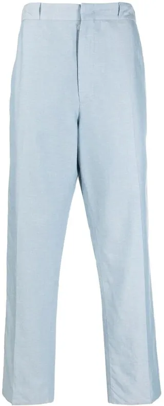 Mid-Rise Straight-Leg Trousers