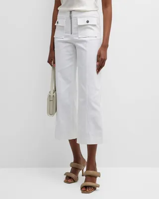 Azure Cropped Bootcut Denim Pants