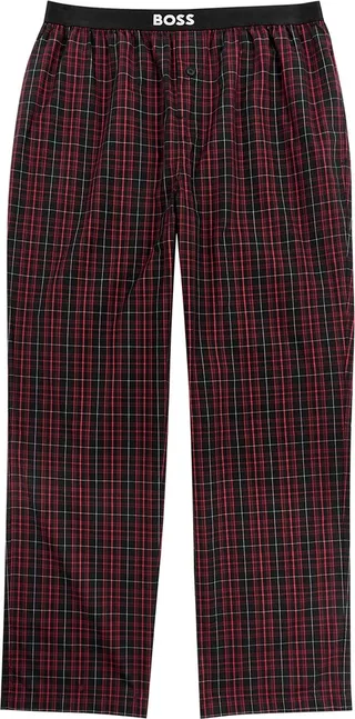 Boss Checked Cotton Pyjama Trousers