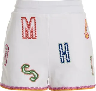 Moschino Logo Embroidered Bermuda Shorts