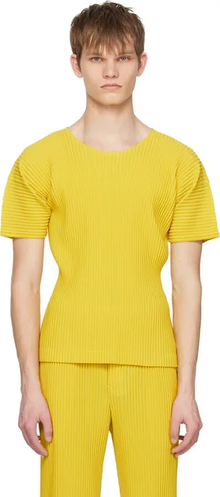 Homme Plissé Issey Miyake Yellow Monthly Color March T-Shirt