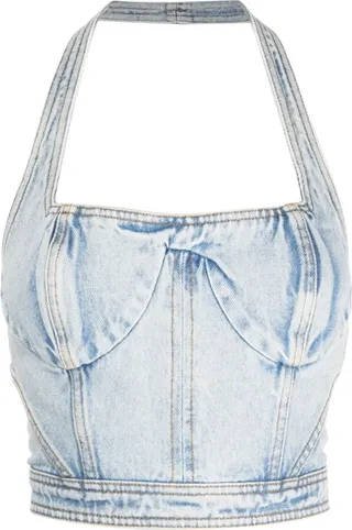 HERON PRESTON- Denim Crop Top