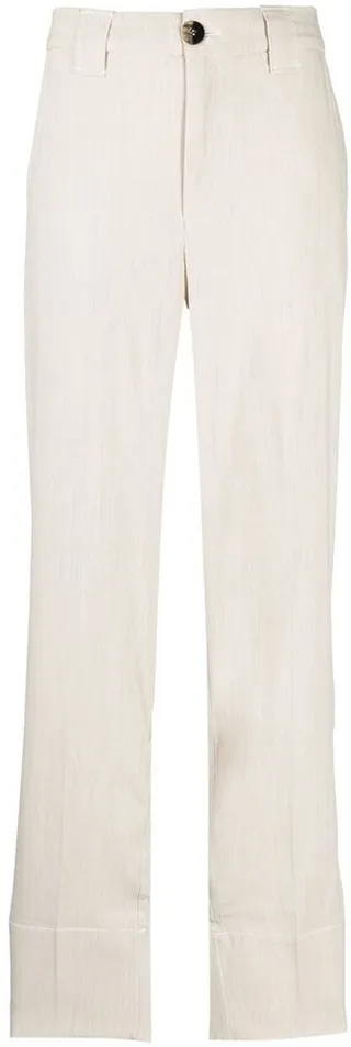 High-Waisted Straight-Leg Trousers