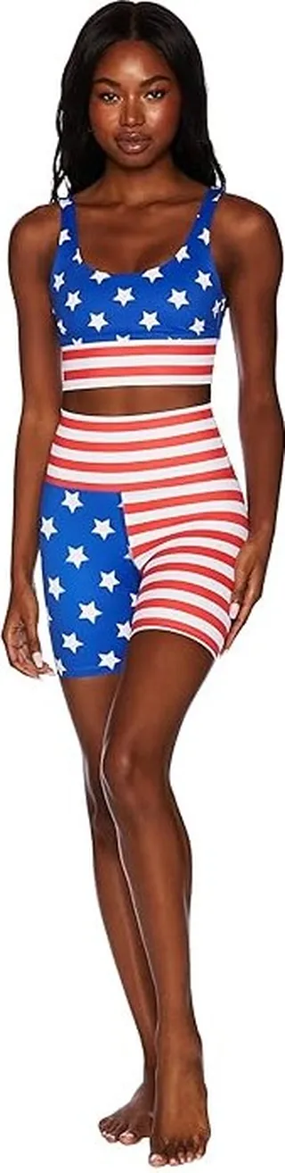 Beach Riot Bike Shorts (Stars and Stripes) Women's Clothing